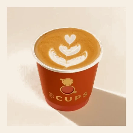 سبانيش لاتيه في كوب 8CUPS الطيني